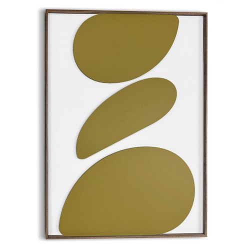 8714597684056 - Wandbild REINDERS Organic Pebbles green grün (farbe bild(er) grün) B50cm H70cm T3cm Bilder Wohnzimmer - Grün - MDF - Abstrakt - 50x70 cm