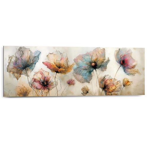 8714597685589 - Deco-Panel REINDERS Aquarellblumen bunt (farbe bild(er) mehrfarbig) B90cm H30cm T2cm Bilder Wohnzimmer - Mehrfarbig - MDF - Blumen und Pflanzen - 90x30 cm
