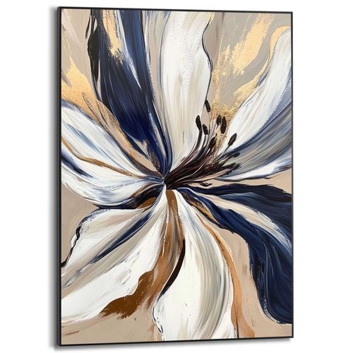 8714597681963 - Poster REINDERS Glamour Flower blau (farbe bild(er) blau) B50cm H70cm T16cm Bilder Wohnzimmer - Blau - MDF - Abstrakt - 50x70 cm
