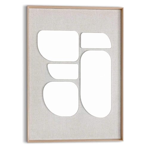 8714597684155 - Wandbild REINDERS Organic Blocks beige (farbe bild(er) beige) B50cm H70cm T3cm Bilder Wohnzimmer - Beige - MDF - Abstrakt - 50x70 cm