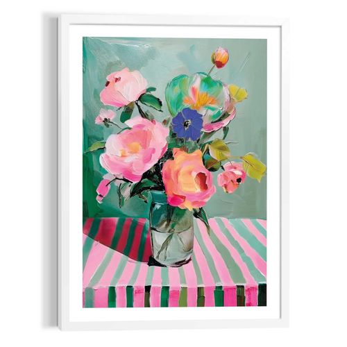 8714597682557 - Poster REINDERS Blumen auf dem Tisch bunt (farbe bild(er) mehrfarbig) B50cm H70cm T22cm Bilder Wohnzimmer - Mehrfarbig - MDF - Blumen und Pflanzen - 50x70 cm