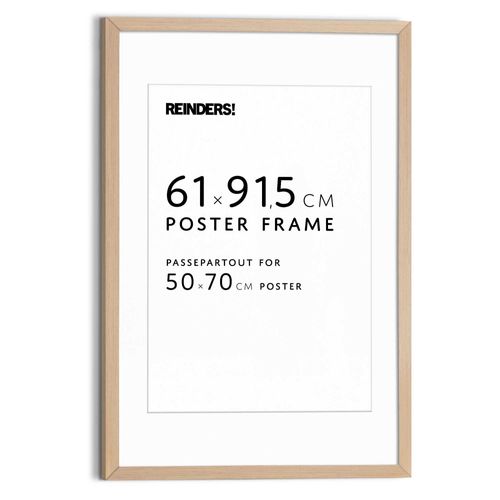 8714597679175 - Bilderrahmen REINDERS Bilderrahmen Poster 61x915 oder 50x70 braun (buche) B645cm H95cm T2cm Bilderrahmen Wohnzimmer - Buche - MDF - 645x95 cm