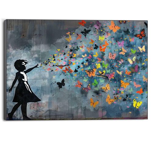 8714597682359 - Wandbild REINDERS Streetart-Schmetterlinge bunt (farbe bild(er) mehrfarbig) B140cm H100cm T31cm Bilder