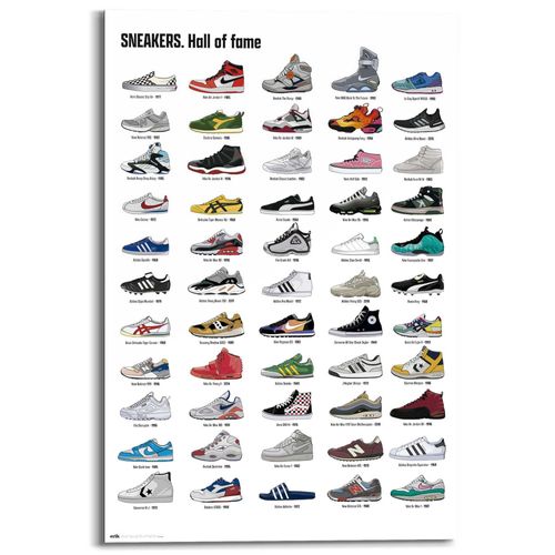 8714597685497 - Deco-Panel REINDERS Sneaker-Kollektion bunt (farbe bild(er) mehrfarbig) B60cm H90cm T2cm Bilder Hobbyraum - Mehrfarbig - MDF - Fashion - 60x90 cm