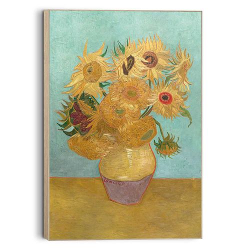 8714597669343 - Wandbild REINDERS Van Gogh - Sonnenblumen gelb (farbe bild(er) gelb) B90cm H60cm T3cm Bilder Wohnzimmer - Alte Meister - Gelb - MDF - Kunst - 90x60 cm