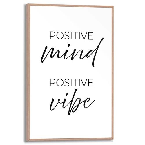 8714597685206 - Poster REINDERS Positive Vibes schwarz (farbe bild(er) schwarz weiß) B20cm H30cm T16cm Bilder Home Office - Schwarz-Weiß - MDF - Sprüche - 20x30 cm