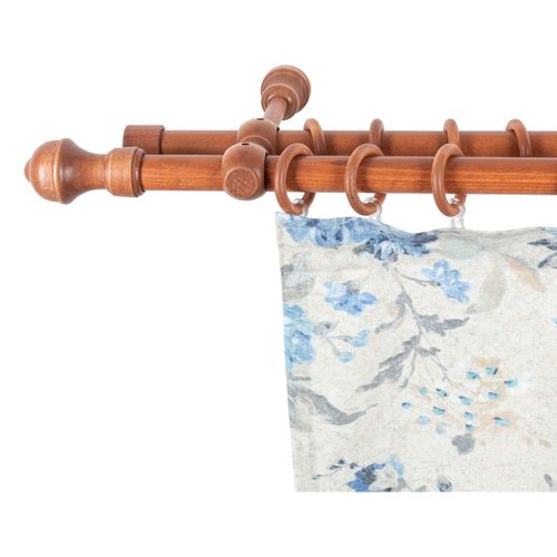 5949127115059 - Gardinenstange »Ares« 2 läufig-läufig Fixmass 28 mm Holz verschiedene Längen und Farben Komplettset