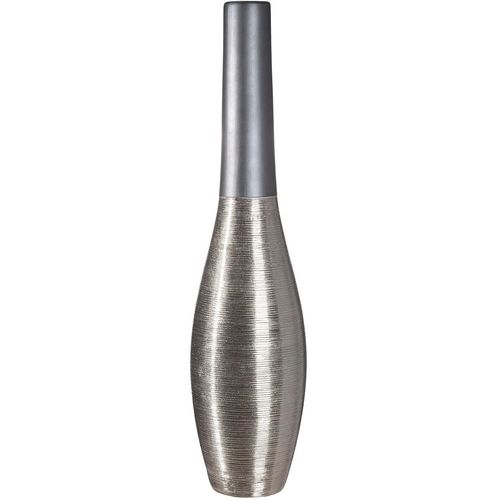 4063387599532 - Bodenvase GILDE Bodenvase Kegel London anthrazitfarben H 73 cm grau (anthrazitfarben) B17cm H73cm T17cm Ø17cm Keramik Vasen