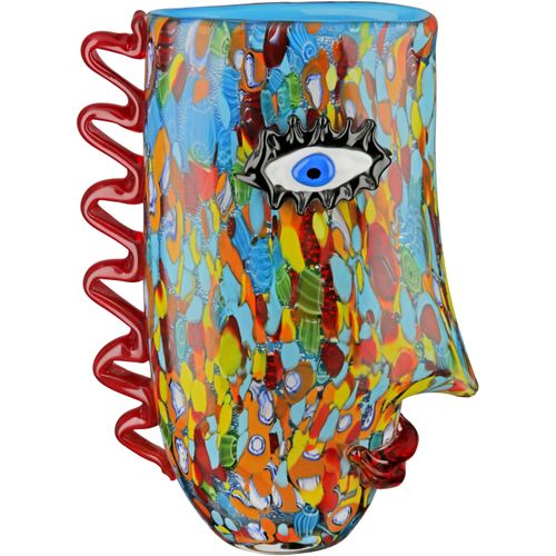 4063387398678 - Tischvase CASABLANCA BY GILDE Froozen Vasen Gr B H T 2000 cm x 3000 cm x 900 cm bunt Blumenvasen durchgefärbt und mundgeblasen aus Glas Höhe ca 30 cm