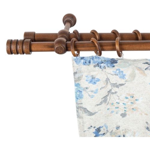 5949127112720 - Gardinenstange »Pisa« 2 läufig-läufig Fixmass 28 mm Holz verschiedene Längen und Farben Komplettset 5949127112720 - Gardinenstange »Pisa« 2 läufig-läufig Fixmass 28 mm Holz verschiedene Längen und Farben Komplettset