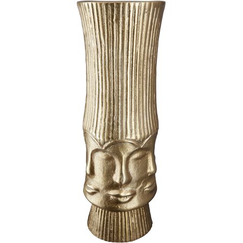 4063387601815 - Dekovase GILDE Face Vasen Gr B H T 1150 cm x 3500 cm x 1150 cm goldfarben Blumenvasen Vase aus Aluminium Dekoobjekt