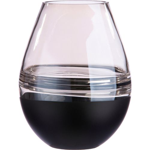4063387508503 - Casablanca by Gilde Tischvase Elegance Dekovase (1 St) Vase aus Glas Windlicht mit metallischer Veredelung grau
