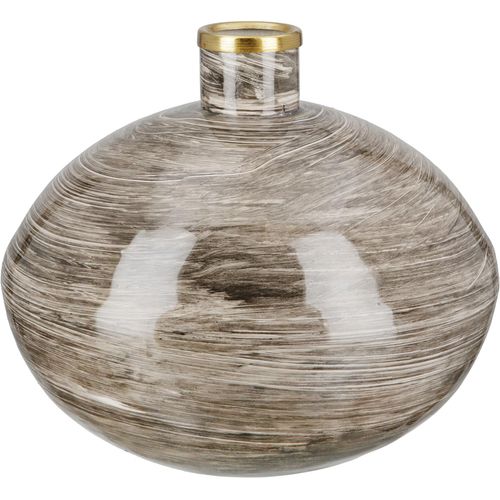 4063387505205 - Tischvase GILDE Stripes Vasen Gr B H T 2000 cm x 2000 cm x 2000 cm braun Blumenvasen Vase aus Metall bauchig 4063387505205 - Tischvase GILDE Stripes Vasen Gr B H T 2000 cm x 2000 cm x 2000 cm braun Blumenvasen Vase aus Metall bauchig