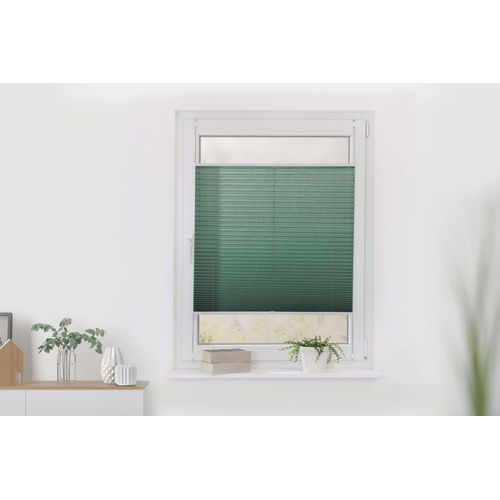 4067533068408 - Plissee ORIGINAL Plissee Klemmfix ohne Bohren verspannt Gr 2 grün (salbei weiß weiß) B120cm H130cm Plissees lichtdurchlässig blickdicht