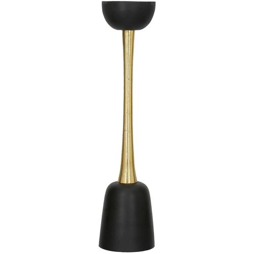 4063387698136 - Kerzenständer GILDE Kerzenleuchter Dora schwarz schwarz B10cm H53cm T105cm Aluminium Kerzenhalter