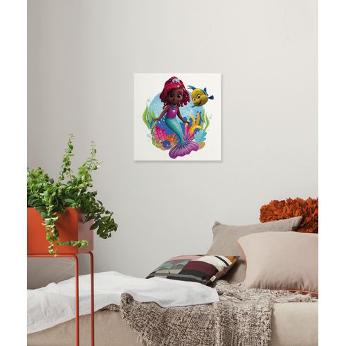 4036834564810 - Leinwandbild »Disney Ariel Baby Mermaid« Disney (1 St) 40 x 40 cm (Breite x Höhe) - Kinderzimmer Dekoration