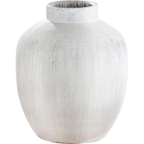 4063387287835 - Tischvase GILDE Silva Höhe ca 35 cm Vasen Gr H 35 cm Ø 31 cm weiß Blumenvasen dekorative Vase aus Keramik Blumenvase