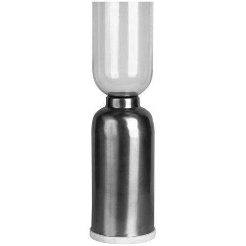 4063074547327 - Kerzenhalter KAYOOM Bodenkerzenhalter Shyam 125 schwarz B19cm Kerzenhalter Bodenkerzenhalter aus Metall Marmor-Sockel Windlicht aus Glas
