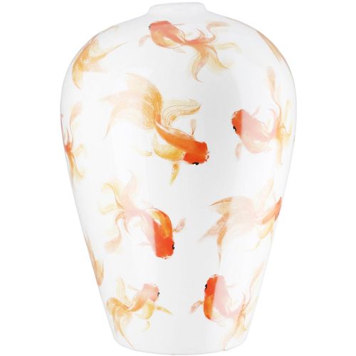 4063387605790 - Tischvase GILDE Vase bauchig Neon weiß H 30 cm weiß B20cm H30cm T20cm Ø20cm Keramik Vasen