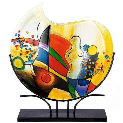 4063387524312 - Casablanca by Gilde Tischvase Silhouette Dekovase (1 St) Vase aus Glas mit schwarzem Metallfuß Höhe ca 53 cm bunt 4063387524312 - Casablanca by Gilde Tischvase Silhouette Dekovase (1 St) Vase aus Glas mit schwarzem Metallfuß Höhe ca 53 cm bunt