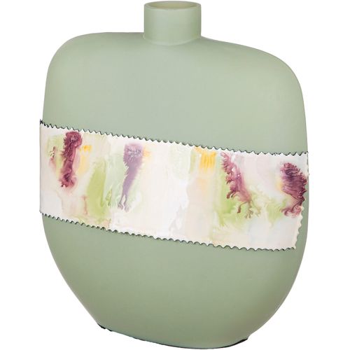 4063387517864 - GILDE Tischvase Vase Imperial bauchig (1 St) aus Aluminium und Glas wasserdicht Tiefe 12 cm bunt|grün 4063387517864 - GILDE Tischvase Vase Imperial bauchig (1 St) aus Aluminium und Glas wasserdicht Tiefe 12 cm bunt|grün