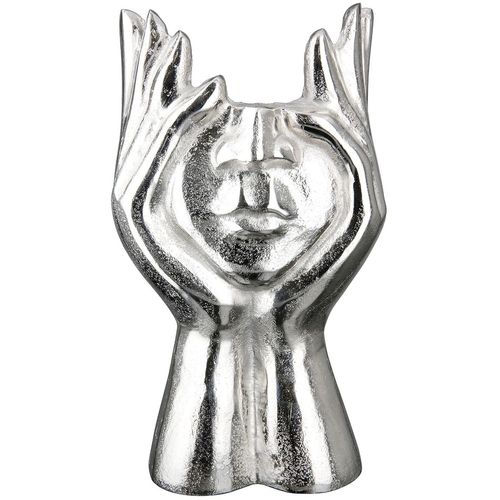 4063387693117 - Casablanca by Gilde Dekovase Pose aus Aluminium nicht wasserdicht Höhe ca 30 cm (1 St) mit Filzgleitern nur für Dekozwecke geeignet silberfarben 4063387693117 - Casablanca by Gilde Dekovase Pose aus Aluminium nicht wasserdicht Höhe ca 30 cm (1 St) mit Filzgleitern nur für Dekozwecke geeignet silberfarben