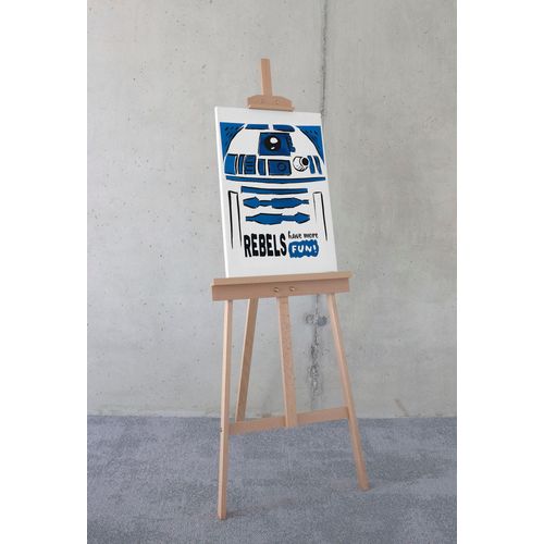 4055065032318 - Leinwandbild »Star Wars R2D2 More Fun - Grösse 40 x 60 cm« Disney (1 St 40 x 60 cm (Breite x Höhe) Keilrahmenbild mit Echtholzrahmen Kinderzimmer