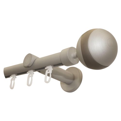 4003018333807 - Gardinenstange Kira mit Innenlauf II silber B19cm L160cm Ø19mm Metall Gardinenstangen