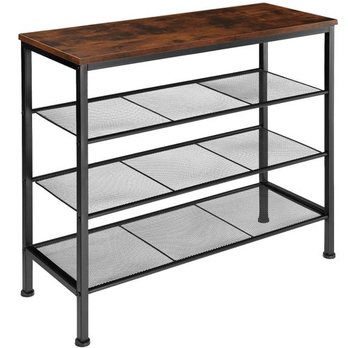 4061173206008 - tectake® Schuhregal Industrial Style Ablage und 3 Gitterablagen 805 x 305 x 725 cm