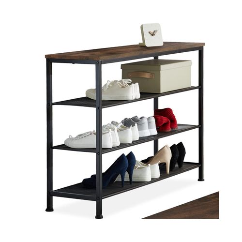 4061173205940 - tectake® Schuhregal Industrial Style Ablage und 3 Gitterablagen 100 x 305 x 725 cm