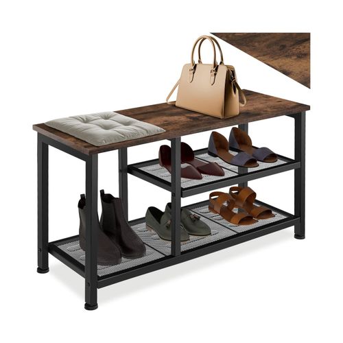 4061173205889 - tectake® Schuhregal Industrial Style Ablage und 2 Gitterablagen 80 x 30 x 455 cm 4061173205889 - tectake® Schuhregal Industrial Style Ablage und 2 Gitterablagen 80 x 30 x 455 cm