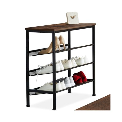4061173205902 - tectake® Schuhregal Industrial Style Ablage und 3 Gitterablagen 755 x 305 x 695 cm 4061173205902 - tectake® Schuhregal Industrial Style Ablage und 3 Gitterablagen 755 x 305 x 695 cm