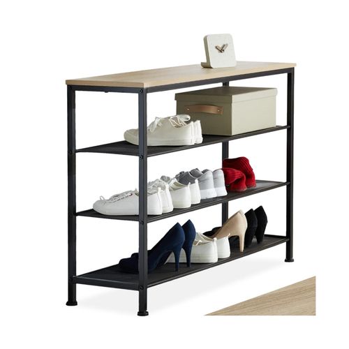 4061173205957 - tectake® Schuhregal Industrial Style Ablage und 3 Gitterablagen 100 x 305 x 725 cm 4061173205957 - tectake® Schuhregal Industrial Style Ablage und 3 Gitterablagen 100 x 305 x 725 cm
