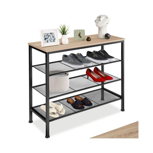 4061173206015 - tectake® Schuhregal Industrial Style Ablage und 3 Gitterablagen 805 x 305 x 725 cm 4061173206015 - tectake® Schuhregal Industrial Style Ablage und 3 Gitterablagen 805 x 305 x 725 cm