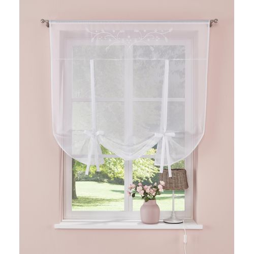 6920192977857 - Gardine HOME AFFAIRE Lulu Gardinen Gr 140 cm Stangendurchzug 140 cm weiß Stangendurchzug transparent Voile mit Stickerei