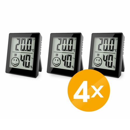 4005197640974 - 4x Thermo- Hygrometer 3er Set mit Smiley-Komfortanzeige 4005197640974 - 4x Thermo- Hygrometer 3er Set mit Smiley-Komfortanzeige