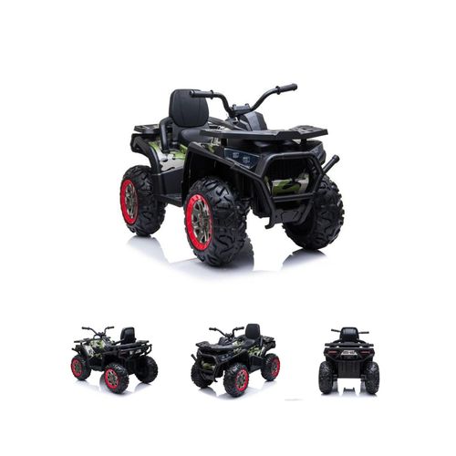 4260259870137 - ES-Toys Elektro Kinderquad MP3 USB Batterieanzeige Stoßdämpfer 2x12V Motoren dunkelgrün