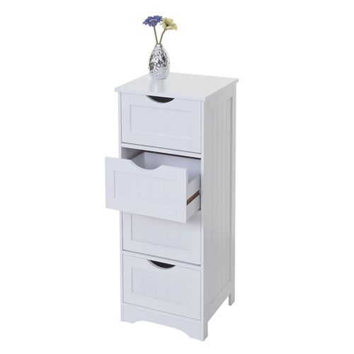 4057651248424 - Kommode MCW-B65 Schubladenschrank Schrank 4 Schubladen 80x30x26cm ~ weiß