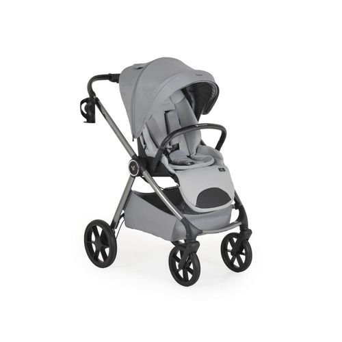 3800146236878 - Kombikinderwagen Unique 3 in 1 Babyschale Stoßdämpfer PU-Räder Tasche grau