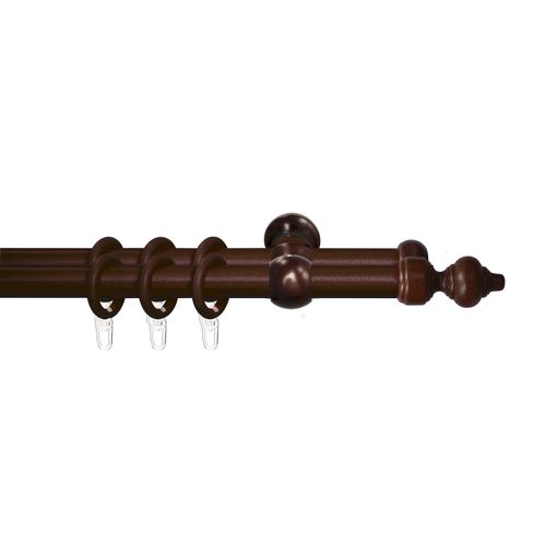 4015161057837 - Gardinenstange Trend Gardinenstangen Gr L 140 cm Ø 28 mm 2 läufig braun (nussbaum) Gardinenstangen Deckenmontage
