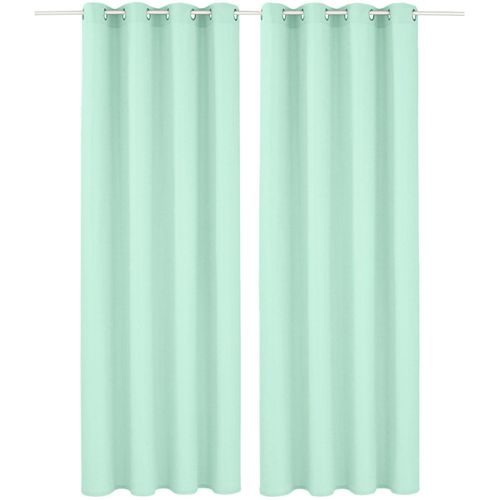 6941446629179 - Vorhang HOME AFFAIRE Parry Gr 3 grün (mint) B140cm H225cm Polyester Recyceltes Material Gardinen 2-er Set blickdicht monochrom basic