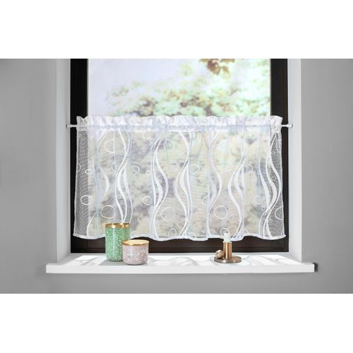 6920192976959 - Scheibengardine MY HOME Ramon Gr 4 weiß B120cm H45cm Jacquard Polyester Gardinen Transparent Jacquard Polyester