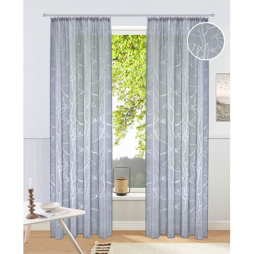 6930325746649 - my home Gardine »Anna« (1 St) Viskose Polyester Äste-Motiv