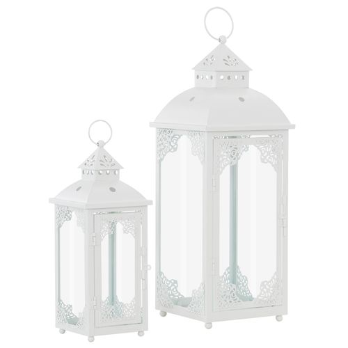 6930597932696 - Kerzenlaterne HOME AFFAIRE Weihnachtsdeko Kerzenhalter weiß Windlichter Laternen mit filigranen Ornamenten