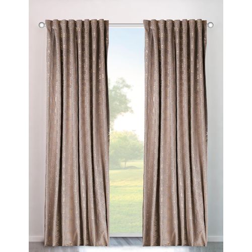 6973124819770 - Vorhang MY HOME Velvet Foil Gardinen Gr 145 cm Multifunktionsband 140 cm beige (sand) Badezimmergardinen Gardine Samt
