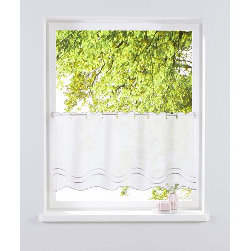6930325424295 - Scheibengardine MY HOME Betty Gardinen Gr 30 cm Stangendurchzug 90 cm grau Scheibengardinen transparent Gardine Transparent Polyester 6930325424295 - Scheibengardine MY HOME Betty Gardinen Gr 30 cm Stangendurchzug 90 cm grau Scheibengardinen transparent Gardine Transparent Polyester