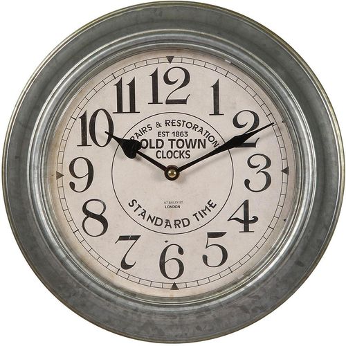 4050223846974 - Ambiente Haus Wanduhr »Wanduhr aus metall 30cm silberfarben«
