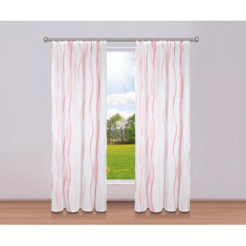6941446601151 - Gardine MY HOME Dimona Gardinen Gr 145 cm Kräuselband 140 cm rosa (weiß rosé) Kräuselband Gardine 2er-Set Voile Polyester Wellen 6941446601151 - Gardine MY HOME Dimona Gardinen Gr 145 cm Kräuselband 140 cm rosa (weiß rosé) Kräuselband Gardine 2er-Set Voile Polyester Wellen
