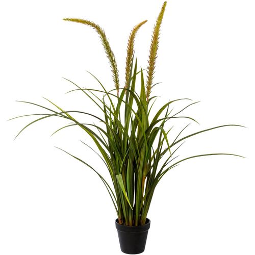 4064118138013 - Kunstgras CREATIV GREEN Grasbusch Miscanthus im Topf Kunstpflanzen Gr H 90 cm 1 St grün Kunst-Gräser
