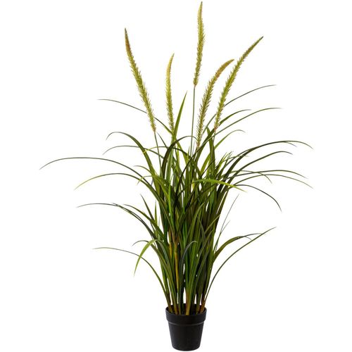4064118138020 - Kunstgras CREATIV GREEN Grasbusch Miscanthus im Topf Kunstpflanzen Gr H 120 cm 1 St grün Kunst-Gräser